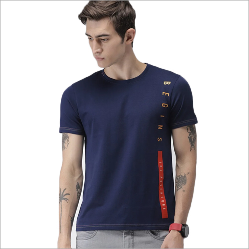 Mens Printed T-Shirt - Cotton Blend, Sizes S, M, L, XL | Short Sleeve Style, Vibrant Patterns for Everyday Wear