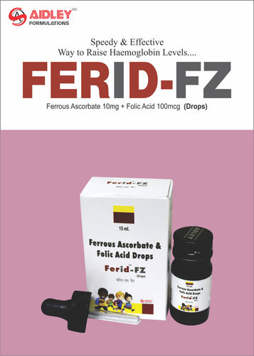 Drop Ferrous Ascorbate equivalent to elemental Iron 10 mg, Folic  Acid IP 100 mcg.