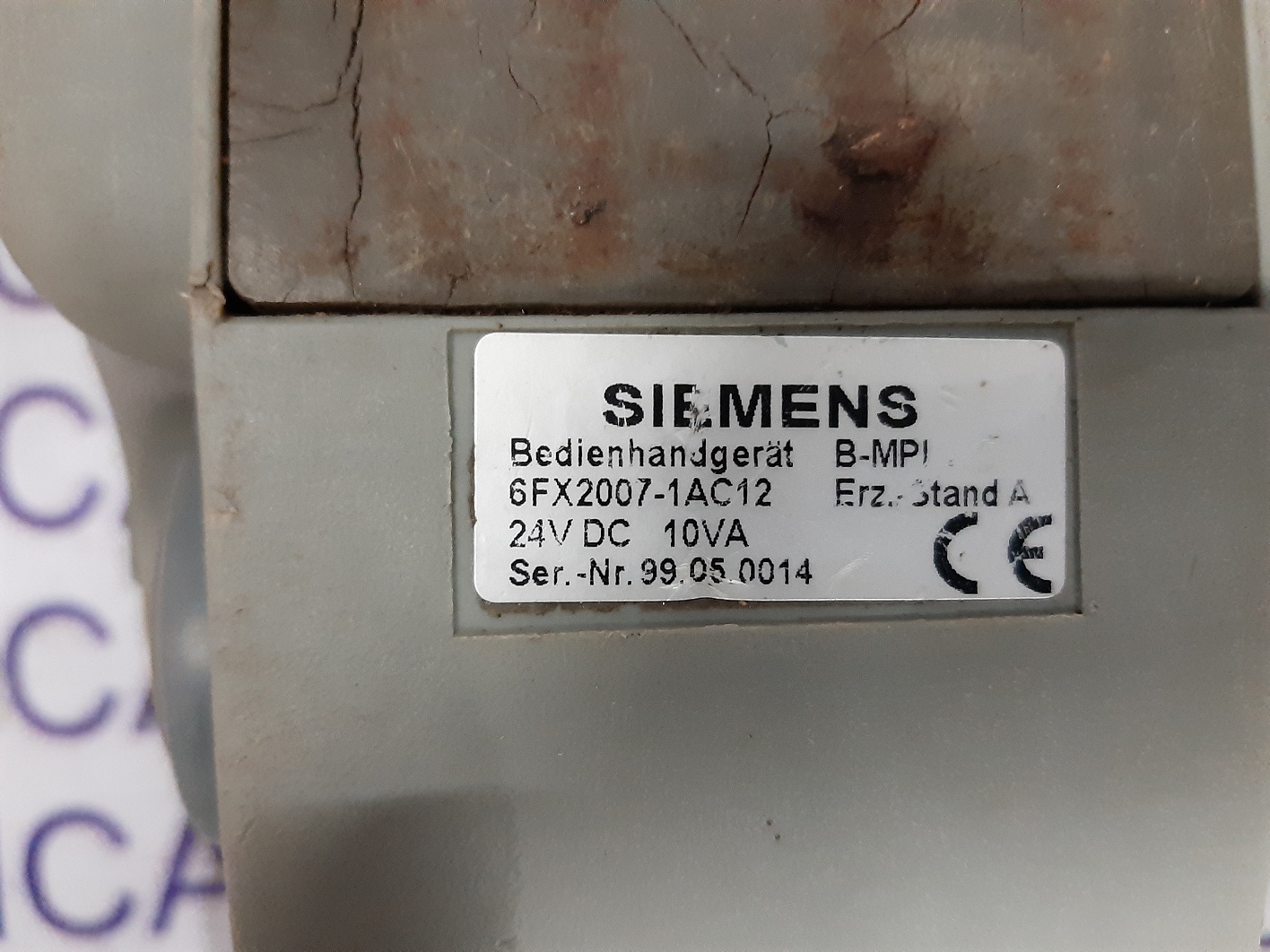 SIEMENS HANDHELD CONTROL 6FX2007-1AC12