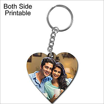 Wooden Heart Key Ring