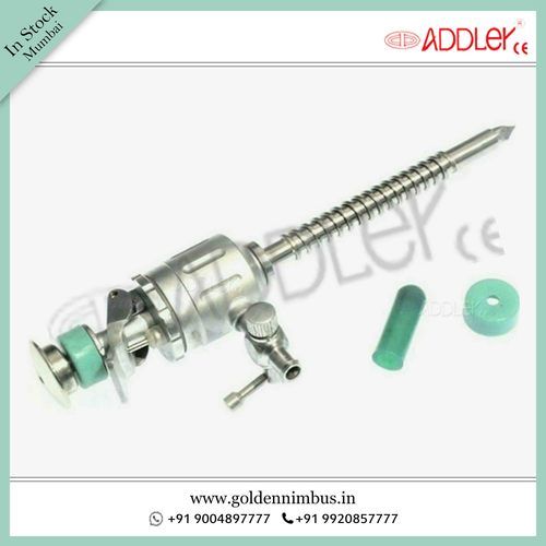 Addler Laparoscopic Trocar Cannula Spiral Blunt Oblique Multifunctional Flap Type 5mm 10mm Dimension(l*w*h): 5 X 5 X 10 Inch (In)