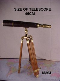 Brass Compass With Wooden  Base
