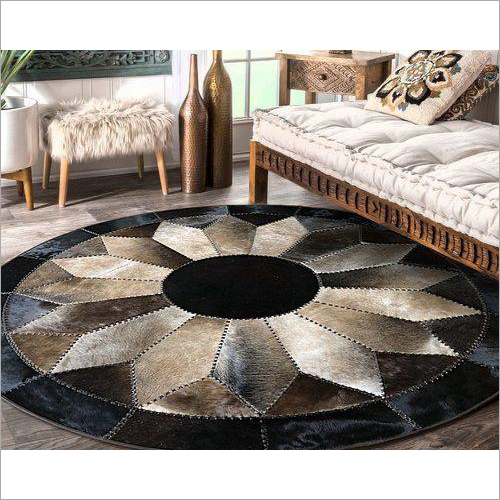 Round Leather Carpet