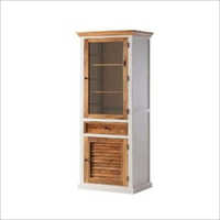 Wooden White Mania Display Cabinet