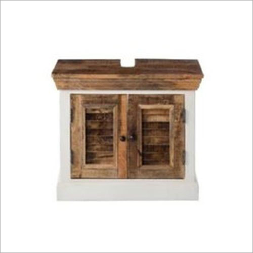 Wooden White Mania Bedside Cabinet