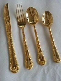 Golden Brass Cutlery Set