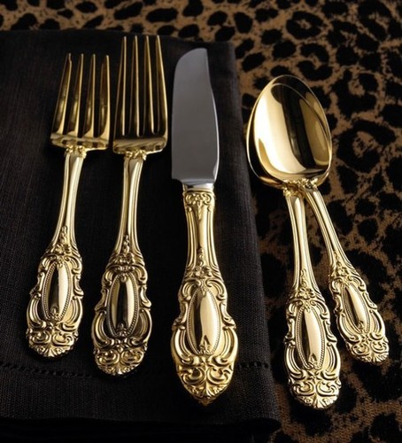 Golden Metal Cutlery Set