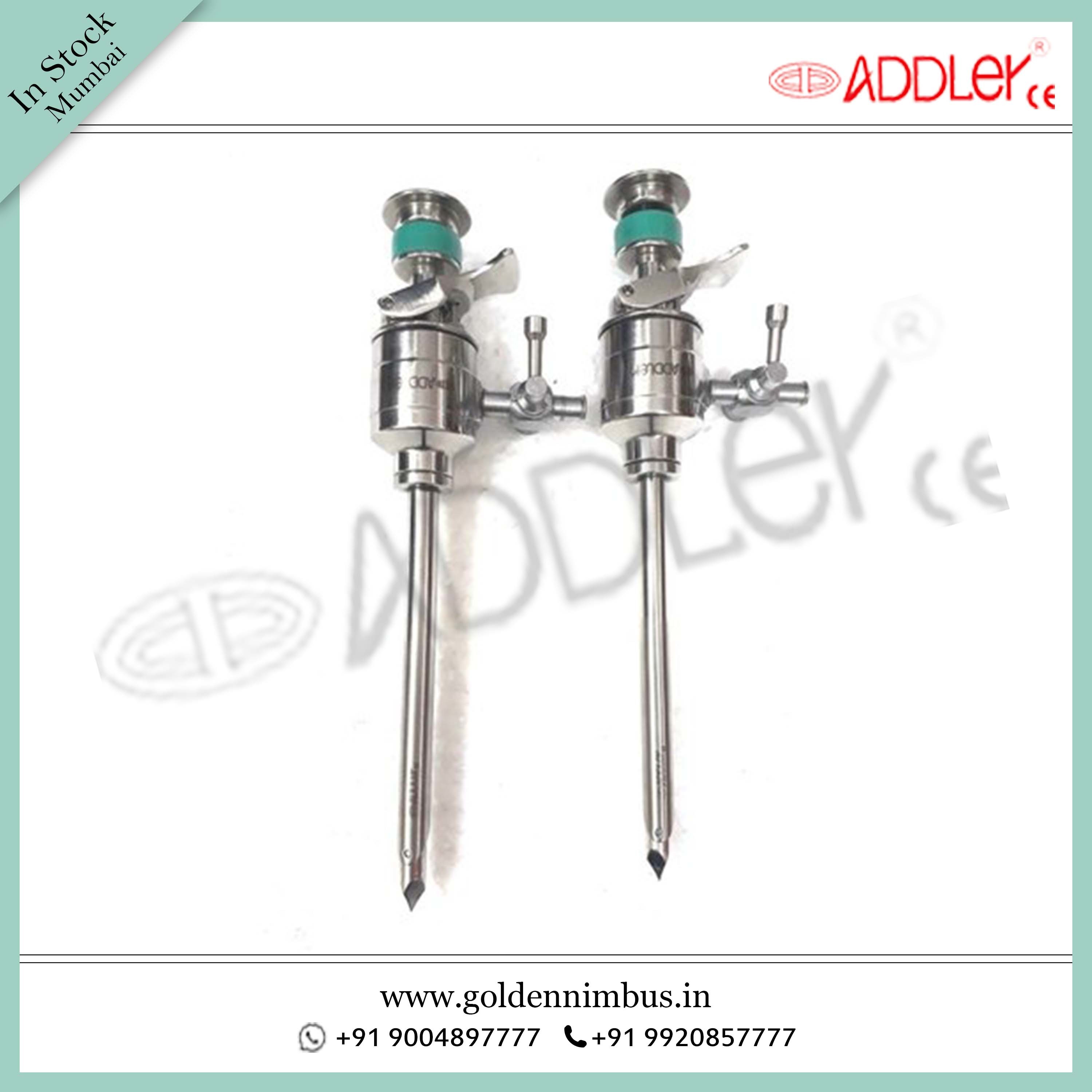 ADDLER Laparoscopic Trocar Cannula Oblique Pyramidal Multi-functional 10.5mm And 5.5mm SS