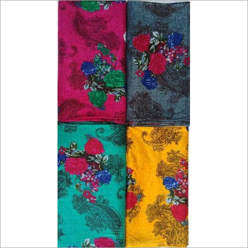 Multicolor Floral Print Rayon Fabric