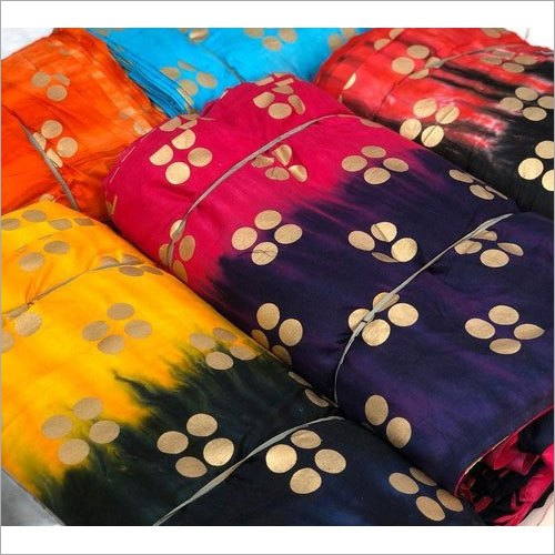 Multicolor Foil Printed Rayon Fabric