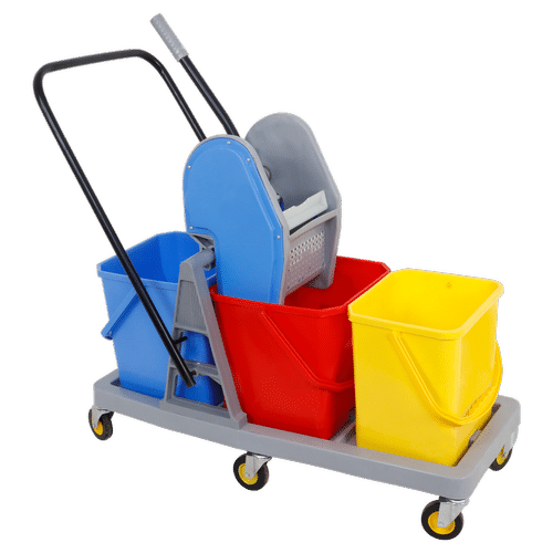 Three Bucket Mop Trolley