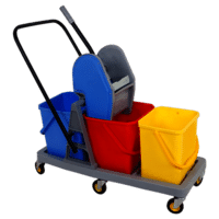 Three Bucket Mop Trolley