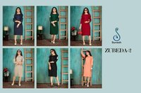 Zubeda Vol 2 Designer Rayon Slub 14 Kg With Embroidery Work - Rayon Slub 14 Kg , Sizes M-3xl, 3-4th Sleeve, Embroidered Ethnic Design, Washable, Quick Dry
