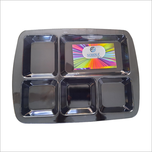 Sliver Smoke Plastic 5 Partition Plate