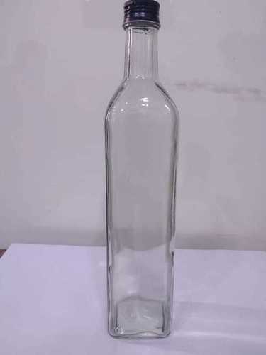 1000ml Oil Bottle - Transparent Glass, Square Shape , Screw Cap Seal for Optimal Storage and Easy Pouring of Olive Oil