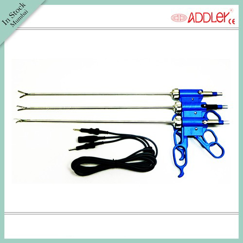 ADDLER Laparoscopic Bipolar Forcep Maryland 5mm SS Bessanger Grasper 3pc