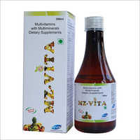 मल्टीमिनरल्स डाइटरी सप्लीमेंट्स सिरप के साथ 200 मिलीलीटर मल्टीविटामिन सामान्य दवाएं