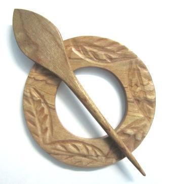 Etched Circle Shawl Pin