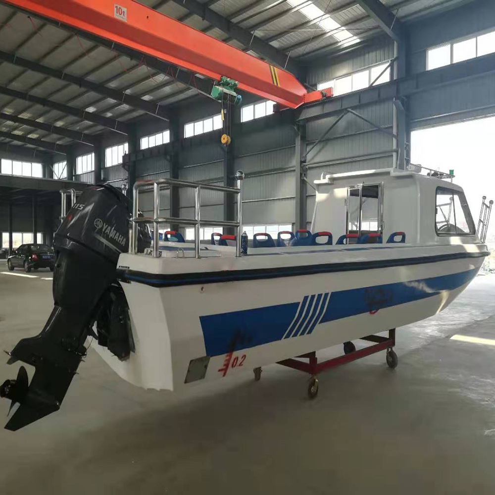 650 Fiberglass Boat Fishing Boat Speed Boat Jetboat With Half Cabin With Canopy