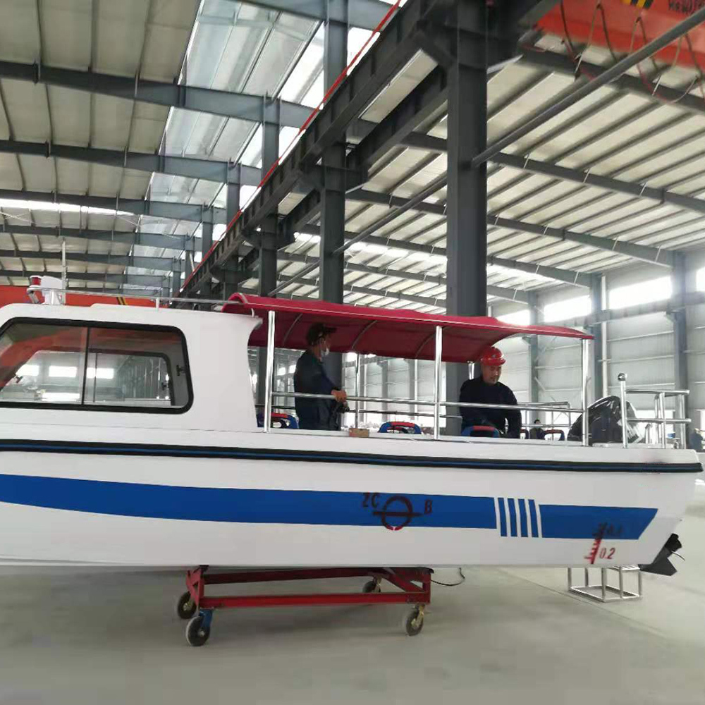 650 Fiberglass Boat Fishing Boat Speed Boat Jetboat With Half Cabin With Canopy