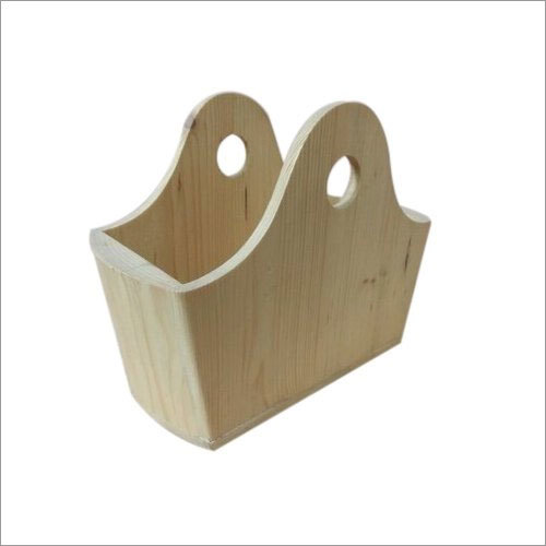 Small Wooden Basket By AMAZ WOOD N GIFT