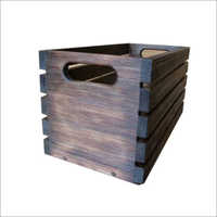Wooden Storage Crate - 5mm To 10mm Thickness, 80-150 Kg Capacity | Polished Finish, Available In Brown, Grey, Black