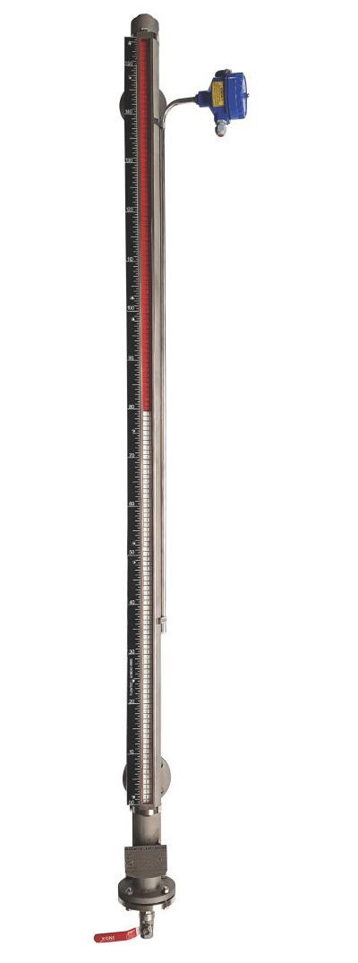 Side Mounted Magnetic Level Indicator With Transmitter