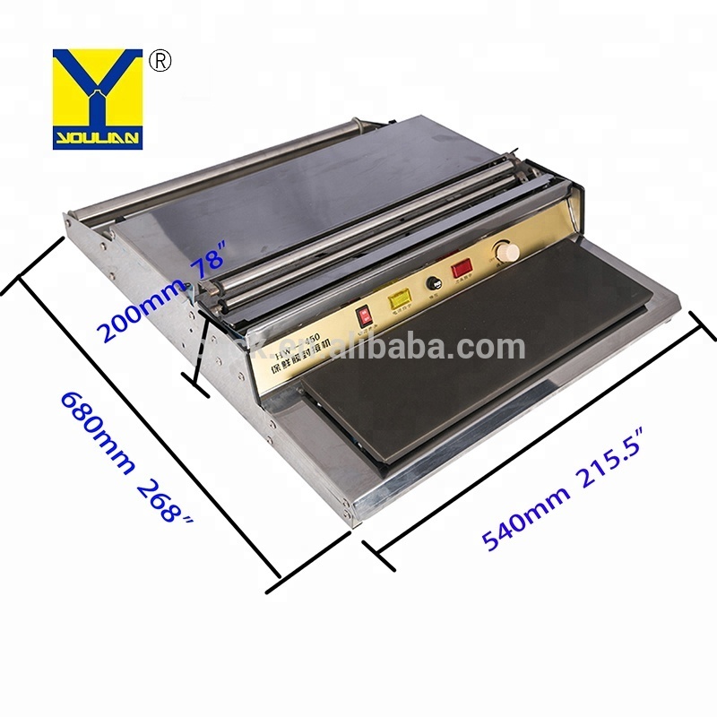 HW-450 Commercial Household Food Fruit Tray Wrapper Film Wrap Sealer Sealing Machine