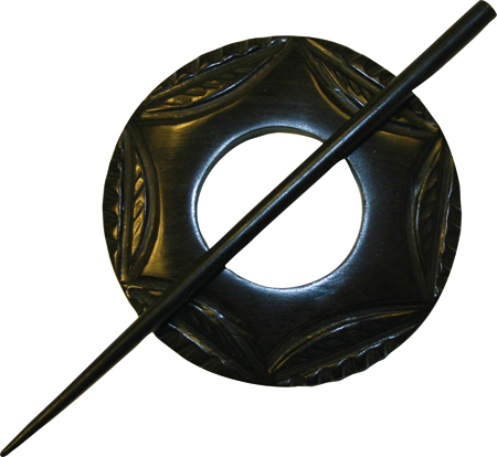 Etched Circle- Ebony and Rosewood