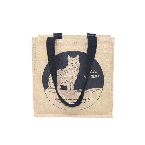 Long Cotton Web Handle Jute Bag
