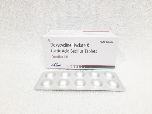 Doxycycline Hyclate 100mg And Lactic Acid Bacillus 60 Million Spores Tablet