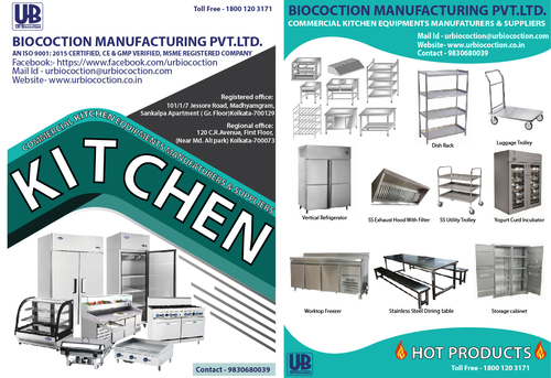 Industrial Kitchen Equipment By BIOCOCTION MANUFACTURING PRIVATE LIMITED