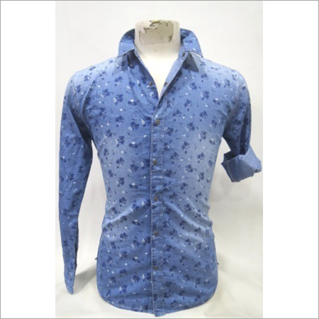 Printed Mens Denim Shirts