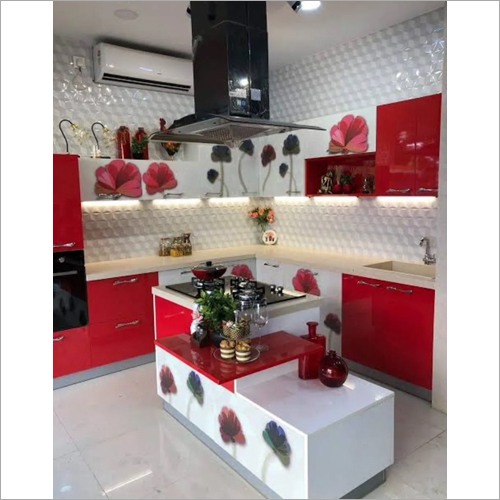 L Shape Kutchina Modular Kitchen