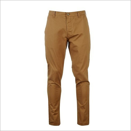 Yellow Mens Cotton Trousers
