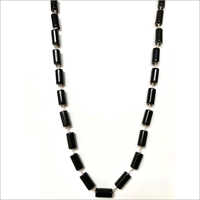 Handcrafted Black Onyx In Silver Wire Necklace