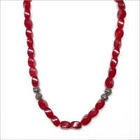 Quartz With 92.5 Silver Beads Necklace