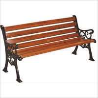 Iron Garden Bench - Color: Wooden