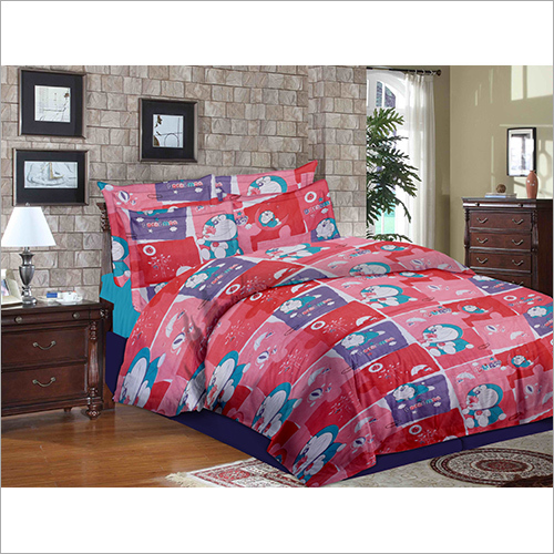 Washable Kids Printed Double Size Bed Sheet