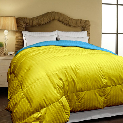 Gold Micro Dyed Reversible Double Size Comforter Length: 100 Inch (In)