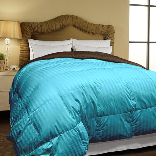 Washable Sky Blue Micro Dyed Reversible Double Size Comforter