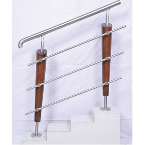 SS Wood Balustrade SS Stair Railing
