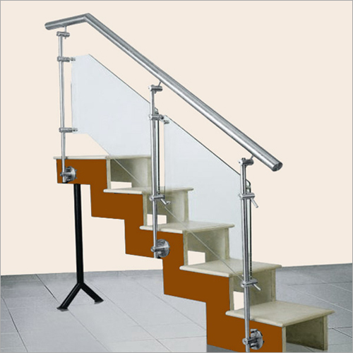 SS Baluster Modular Glass Stair Railing
