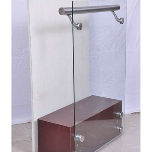 SS Pipe Wood Glass Studs Fittings Horizontal Railing Penal Frame
