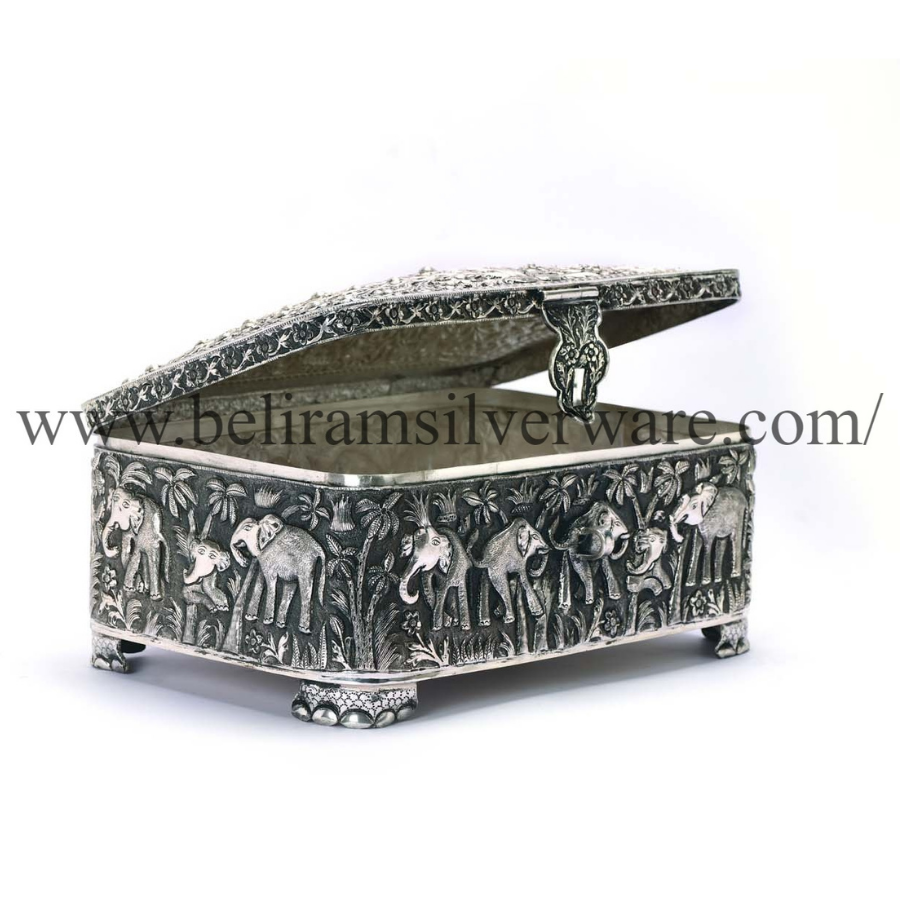 Elephant Nakshi Silver Box