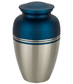 Blue & Silver Aluminium Sieraa Urn