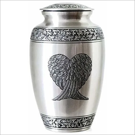Pewter Wantitall Guardian Angel Wings Silver Urn