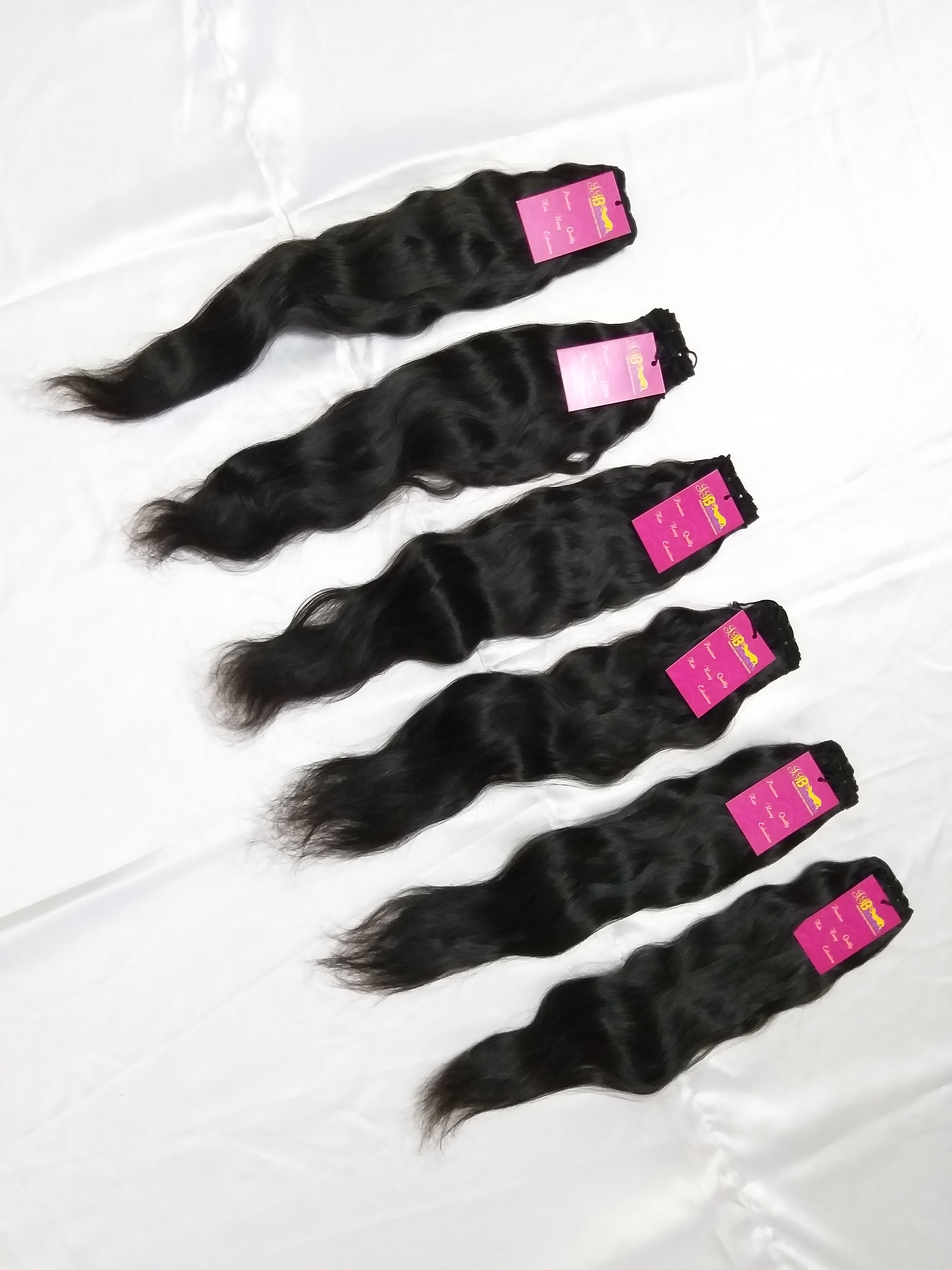 High Quality Raw Unprocessed Virgin Natural Wavy Human Hair Extension