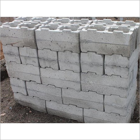 Grey Color Interlocking Concrete Block