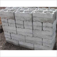 Interlocking Concrete Block - Concrete, 2-4 Inch Thickness, Grey Color | Interlock Type, Below 550 Density, Heat & Fire Resistance, Frost Resistance